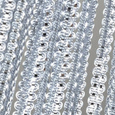 Fadenvorhang silber mit Lurex versch. Breiten